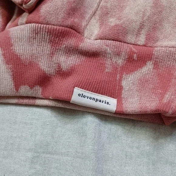 ELEVEN PARIS Cotton Marble Hoodie sz Medium